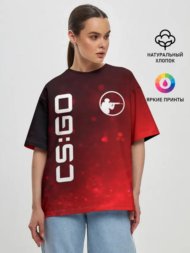 Женская футболка оверсайз