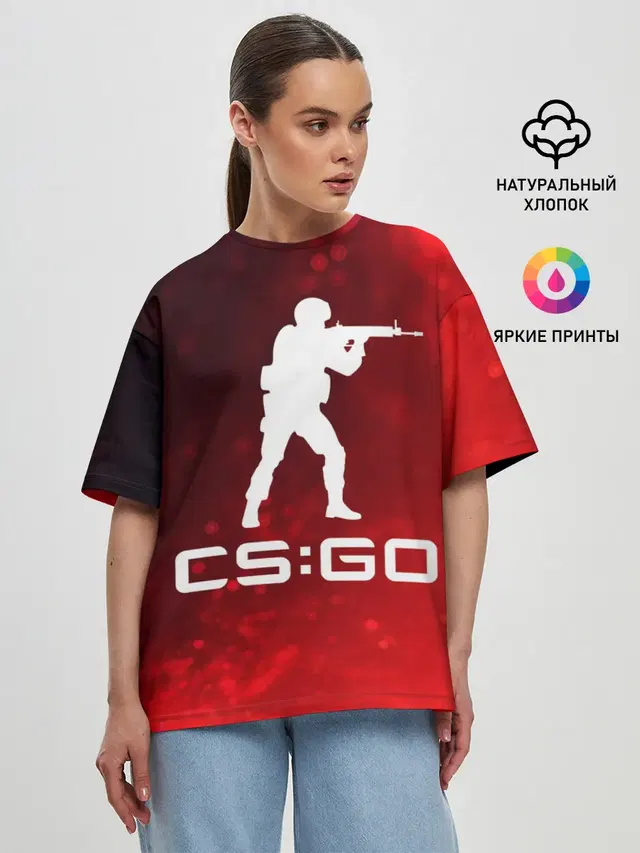 Женская футболка оверсайз