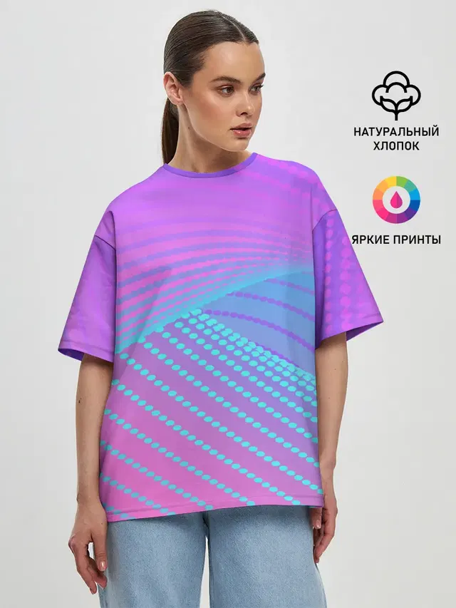 Женская футболка оверсайз