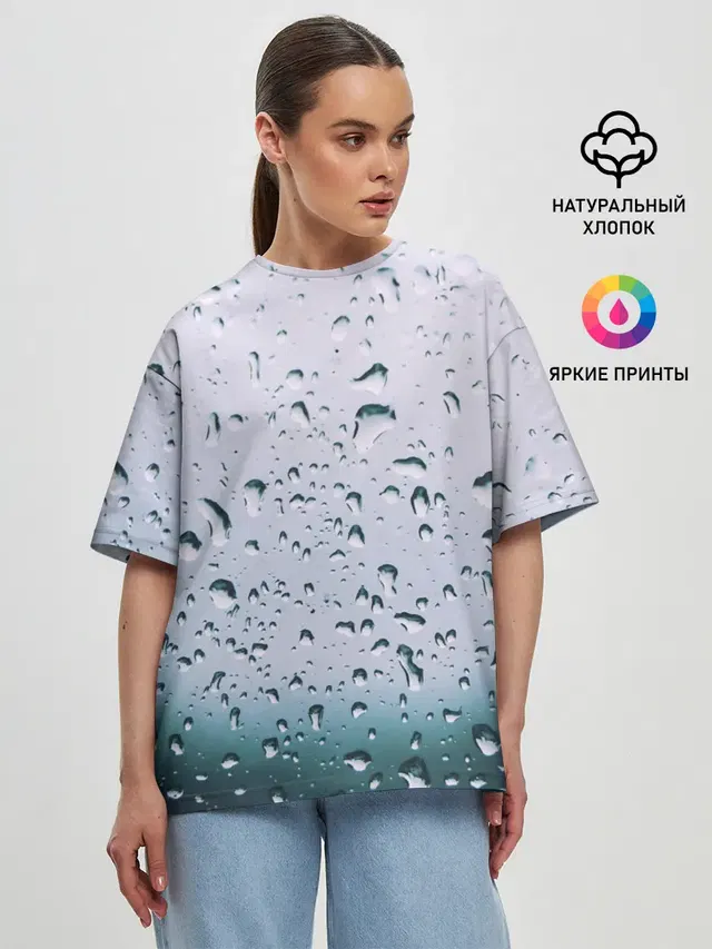 Женская футболка оверсайз