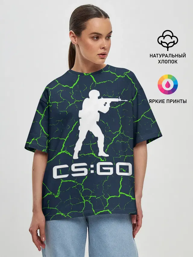 Женская футболка оверсайз