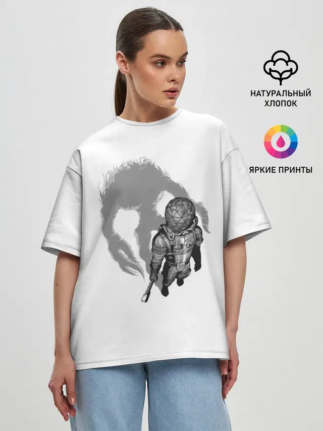 Женская футболка оверсайз