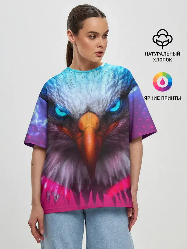 Женская футболка оверсайз