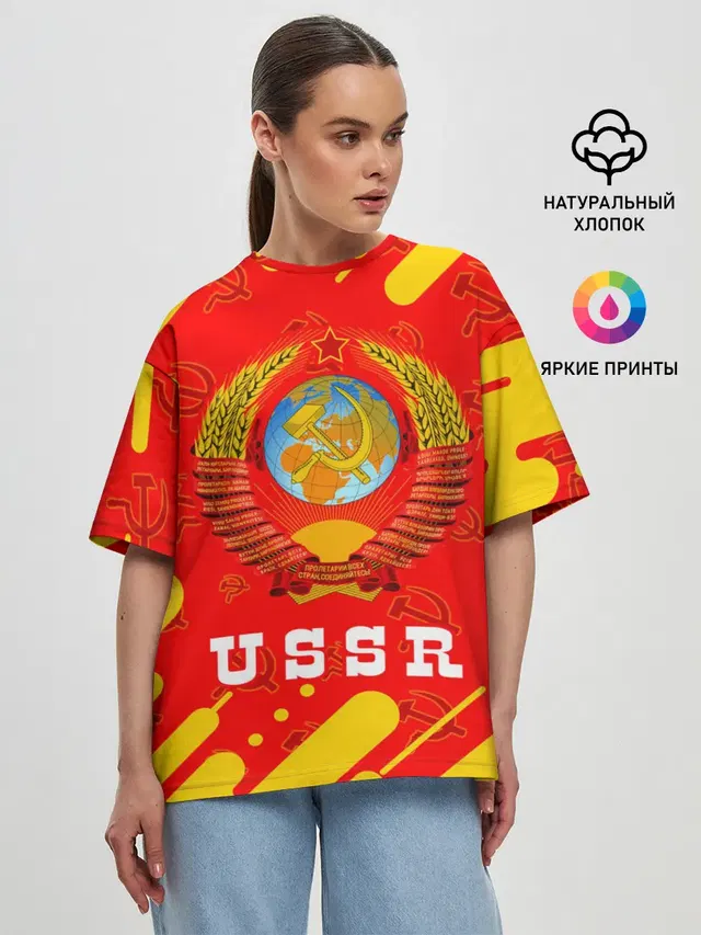 Женская футболка оверсайз