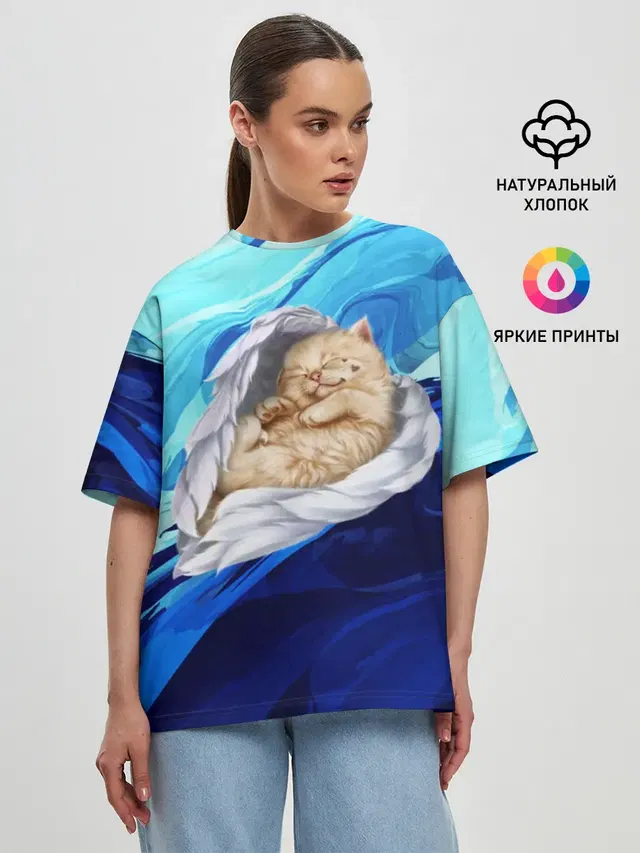 Женская футболка оверсайз