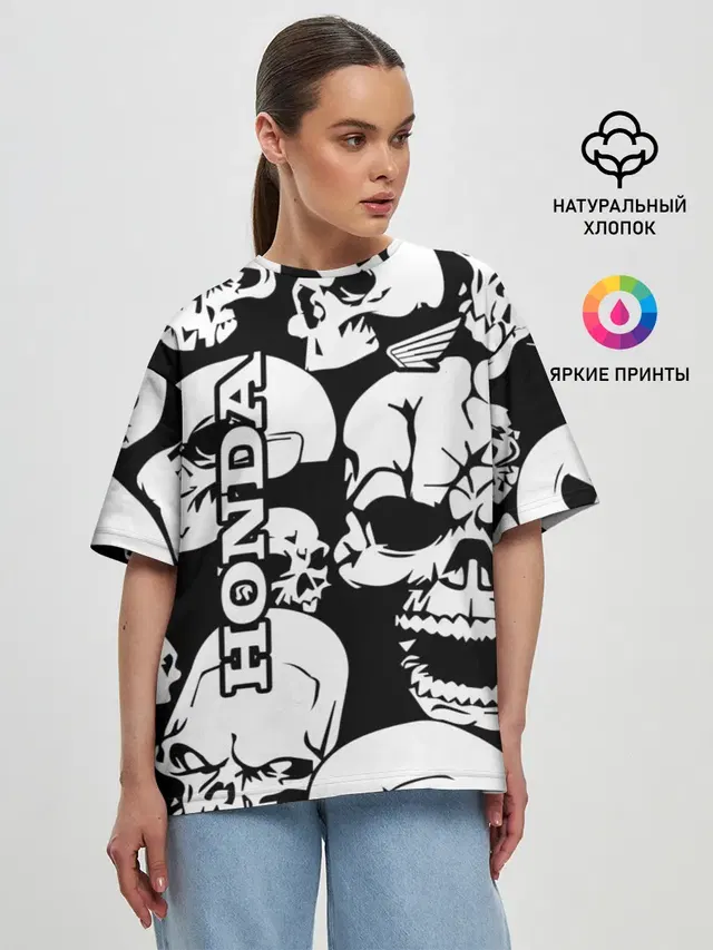 Женская футболка оверсайз