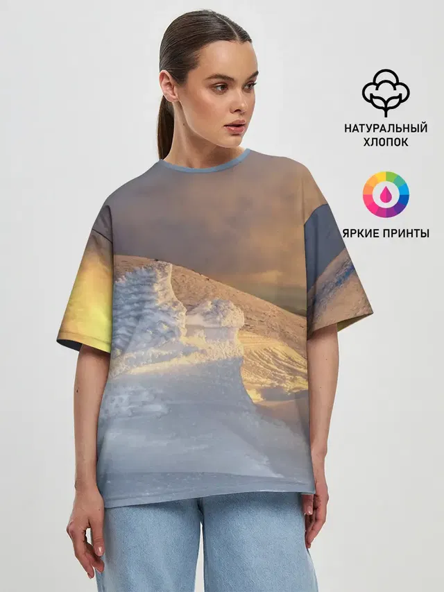 Женская футболка оверсайз