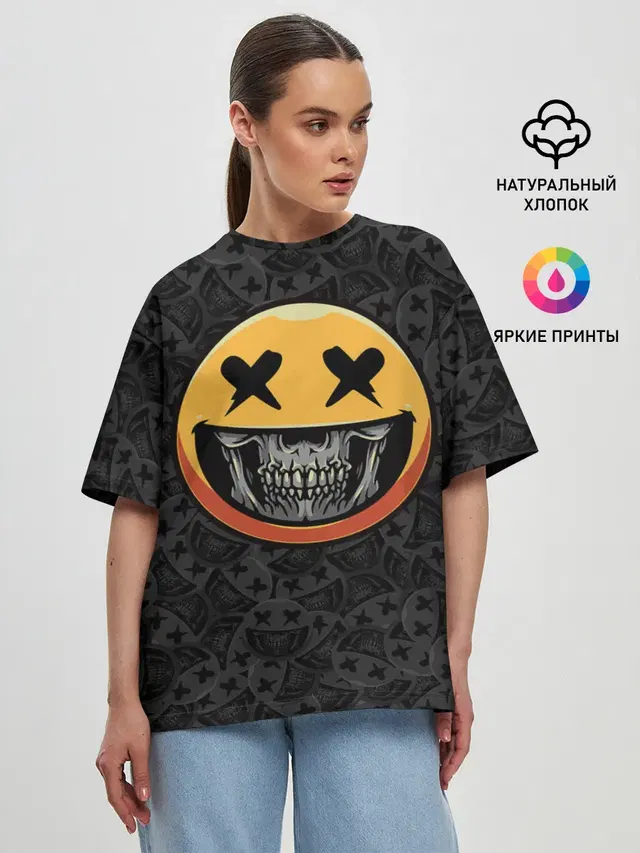 Женская футболка оверсайз