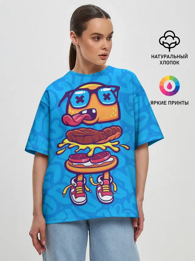 Женская футболка оверсайз