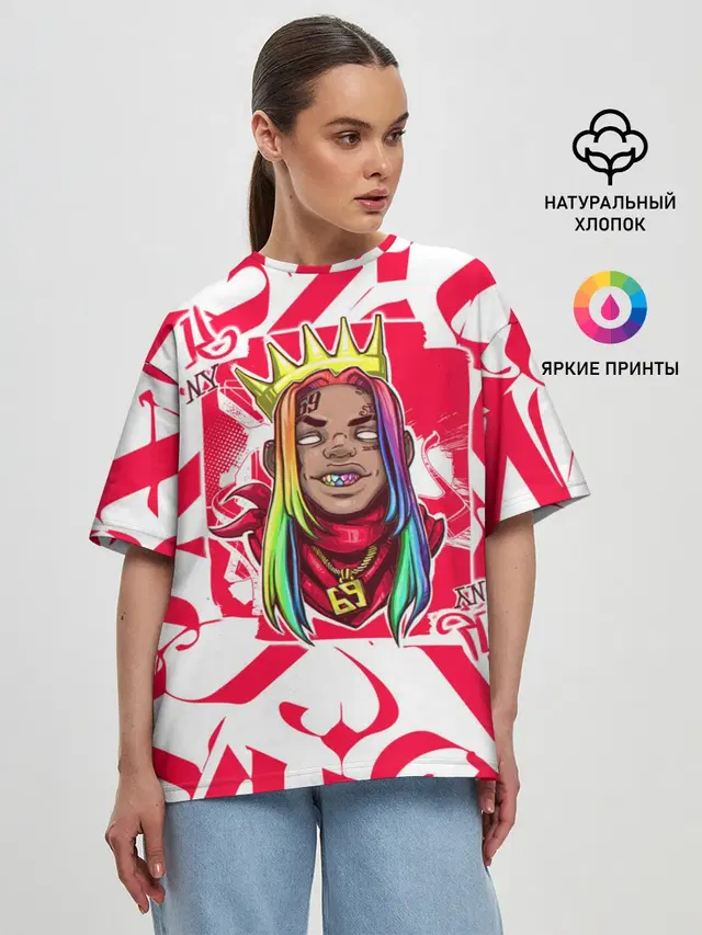 Женская футболка оверсайз