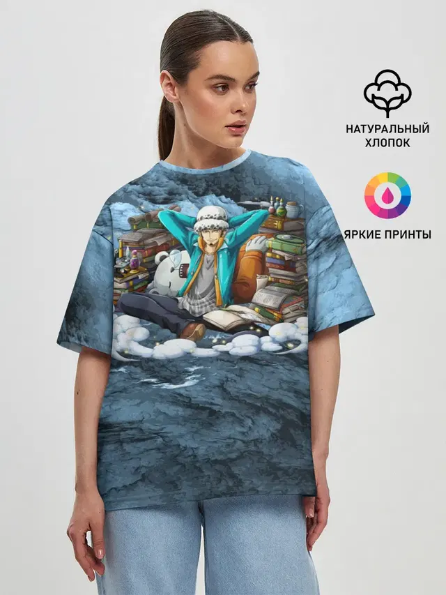 Женская футболка оверсайз