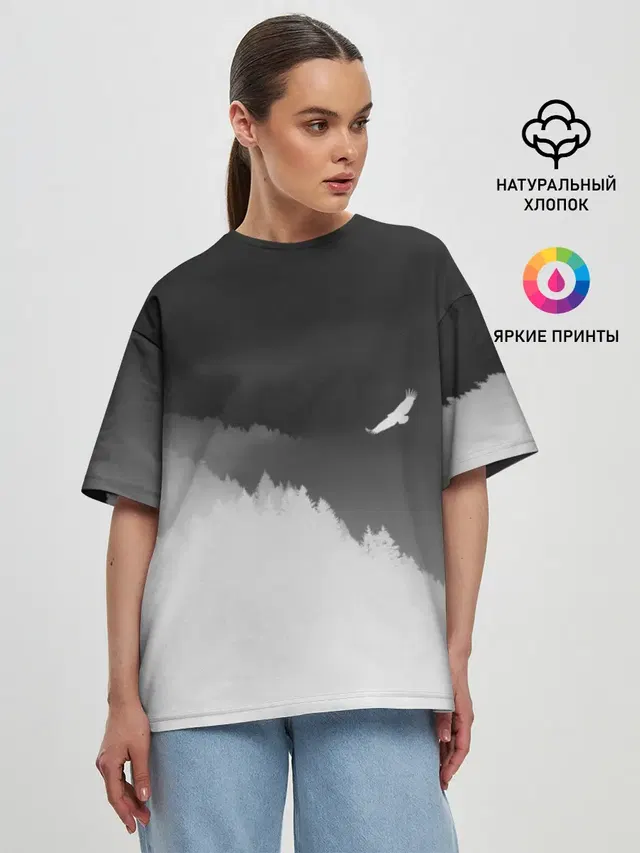 Женская футболка оверсайз