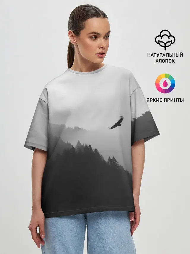 Женская футболка оверсайз