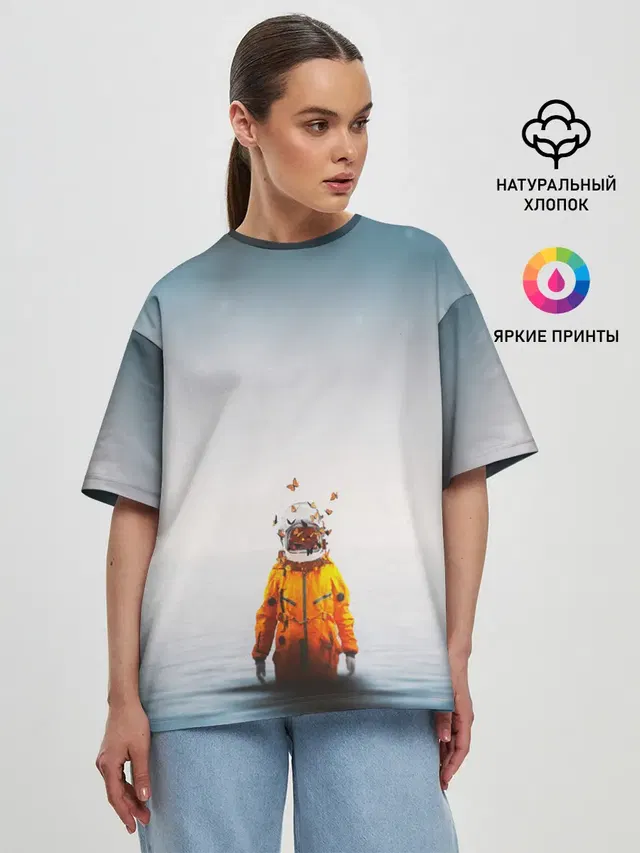 Женская футболка оверсайз