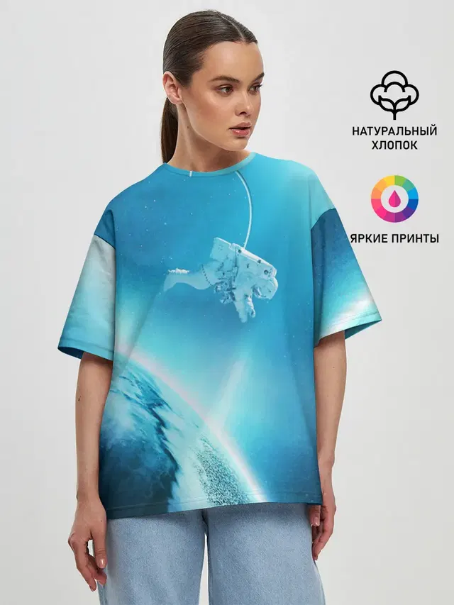 Женская футболка оверсайз