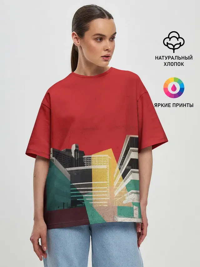 Женская футболка оверсайз