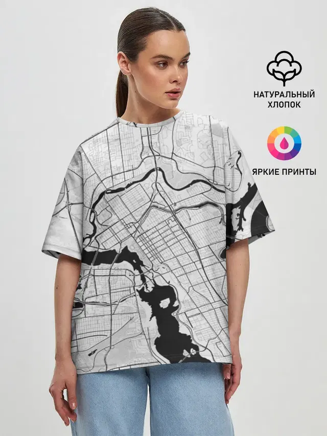 Женская футболка оверсайз