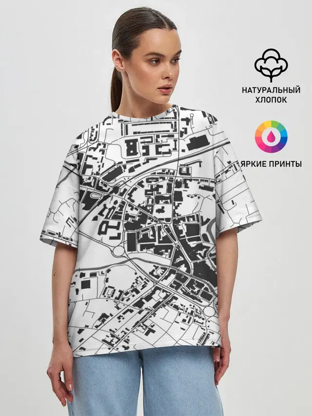 Женская футболка оверсайз