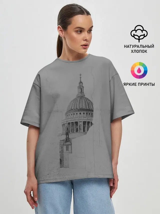 Женская футболка оверсайз