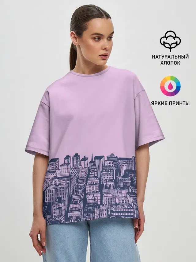 Женская футболка оверсайз