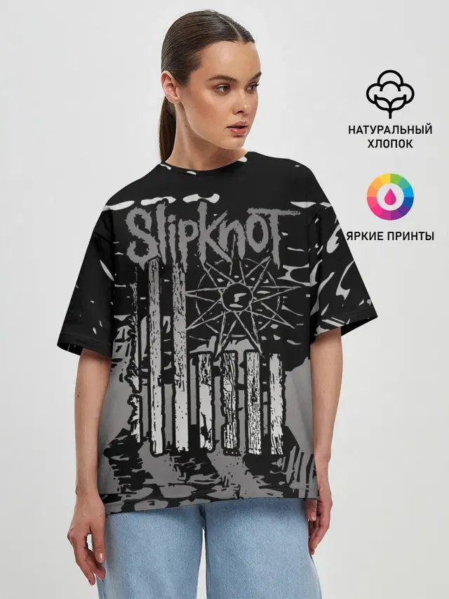 Женская футболка оверсайз