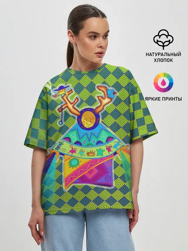 Женская футболка оверсайз
