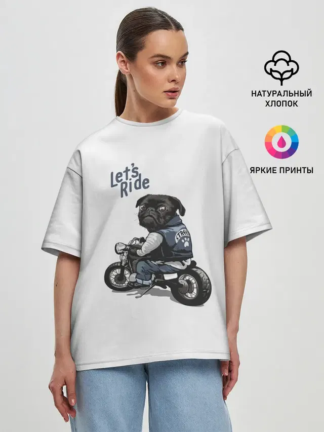 Женская футболка оверсайз