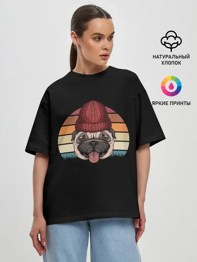 Женская футболка оверсайз