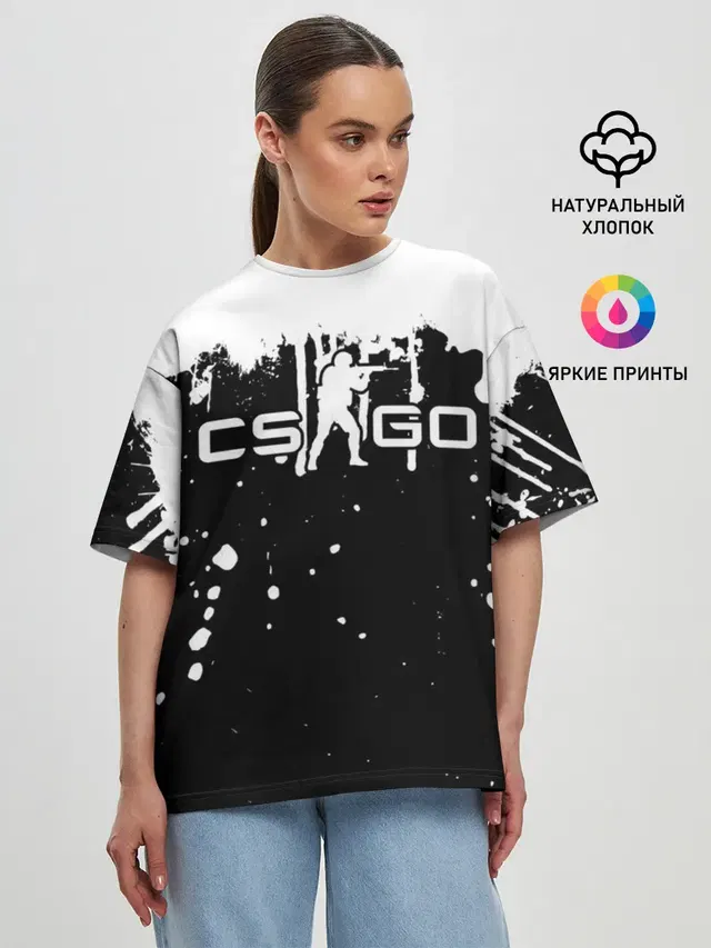 Женская футболка оверсайз