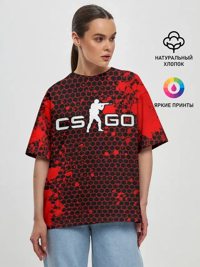 Женская футболка оверсайз