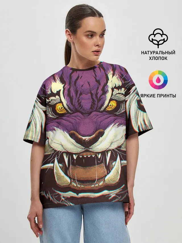 Женская футболка оверсайз