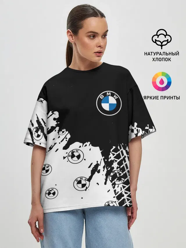 Женская футболка оверсайз