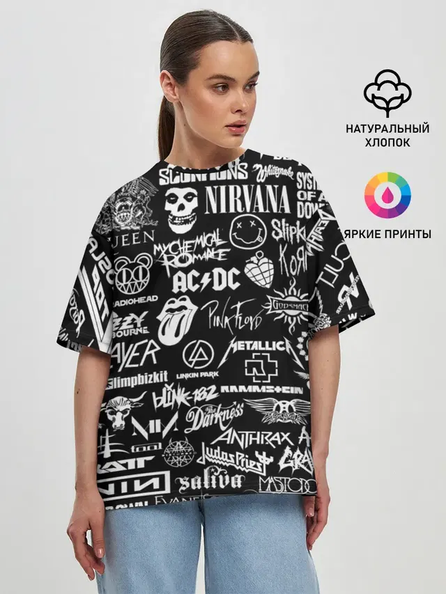 Женская футболка оверсайз