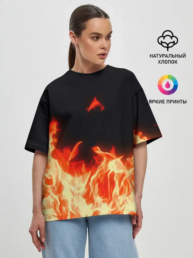 Женская футболка оверсайз