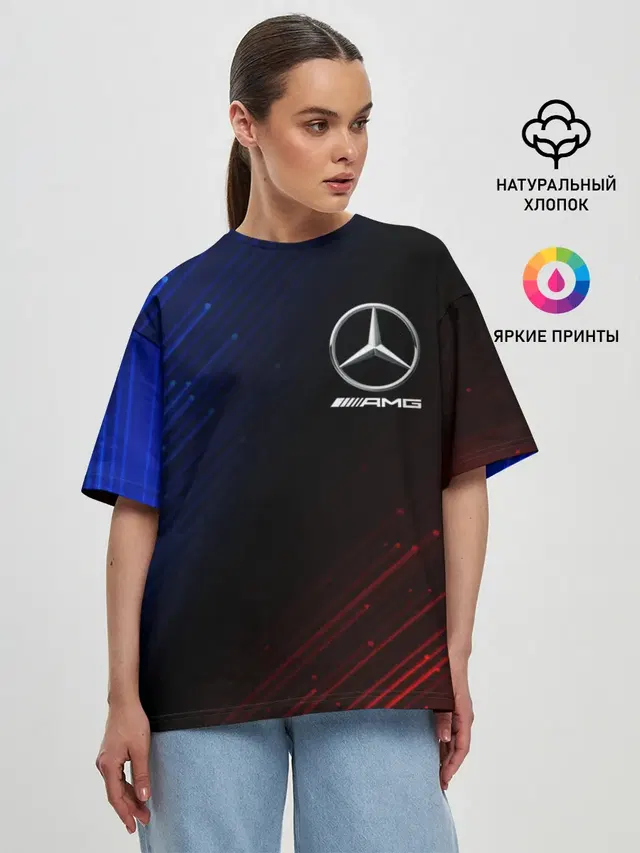 Женская футболка оверсайз