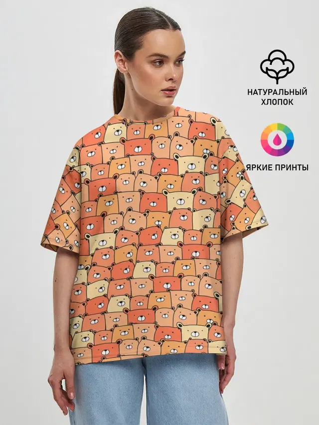 Женская футболка оверсайз