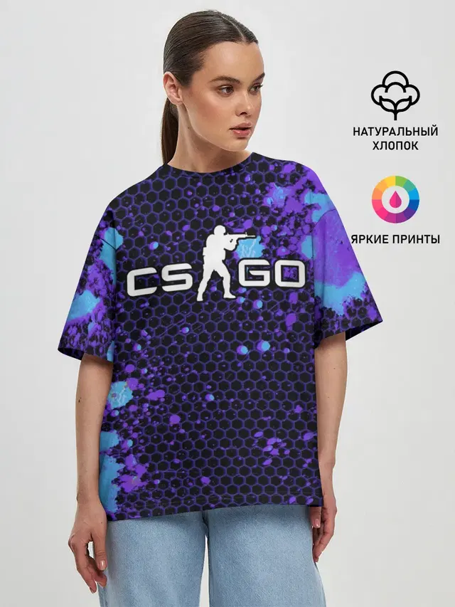 Женская футболка оверсайз