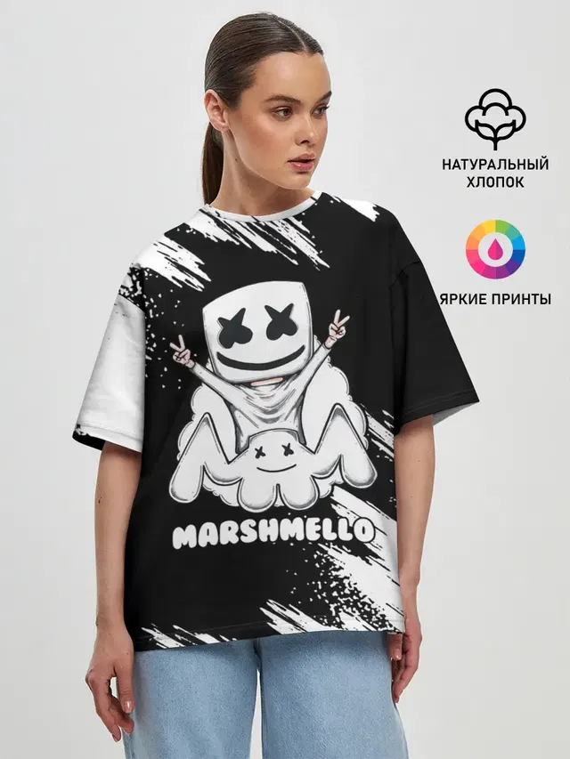 Женская футболка оверсайз