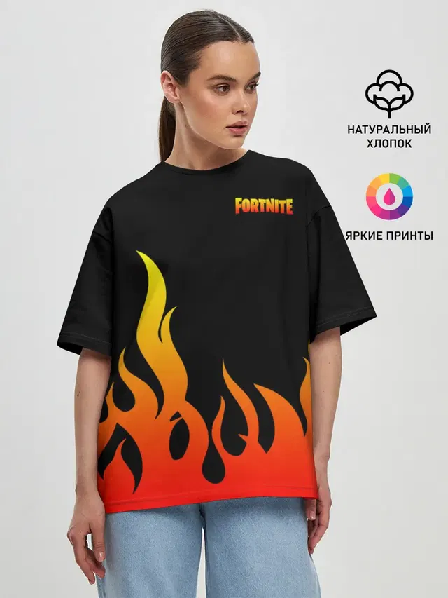 Женская футболка оверсайз