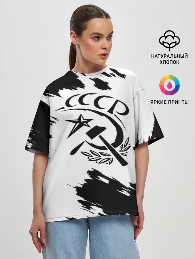 Женская футболка оверсайз