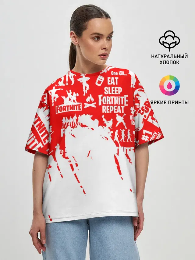 Женская футболка оверсайз