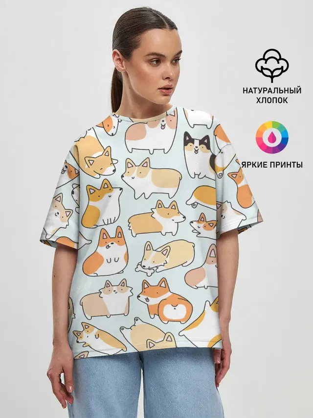 Женская футболка оверсайз