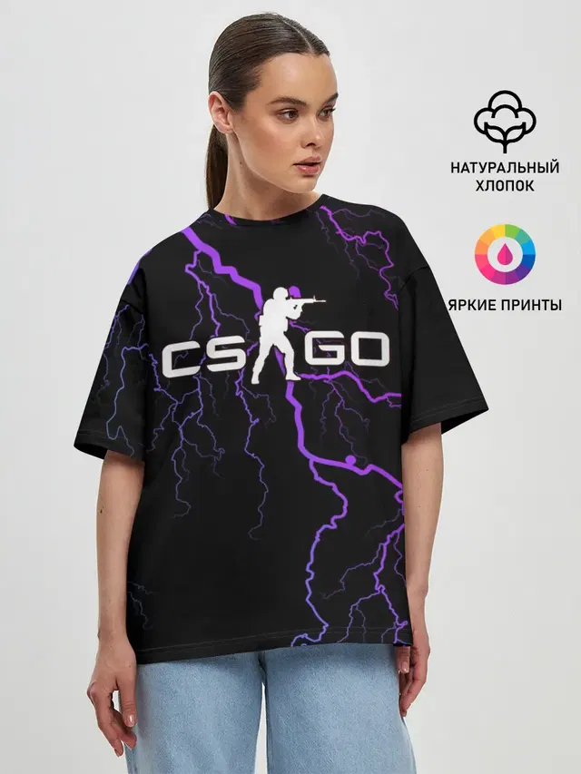 Женская футболка оверсайз