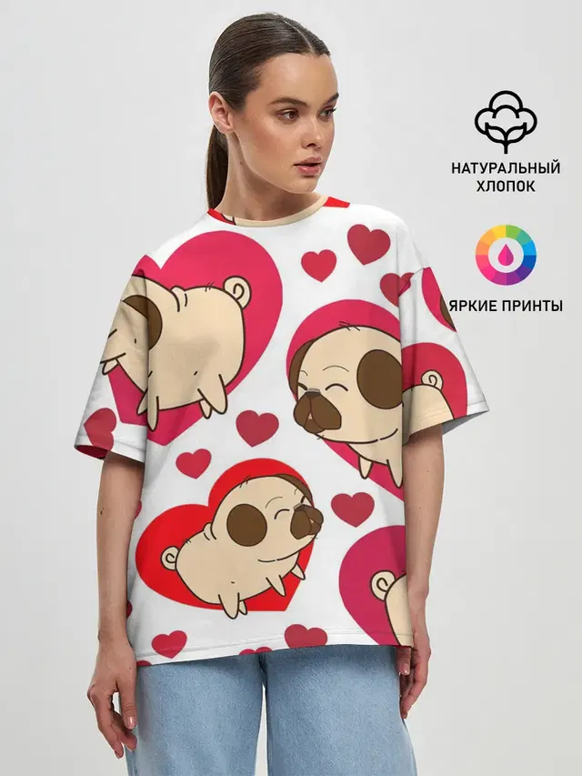 Женская футболка оверсайз