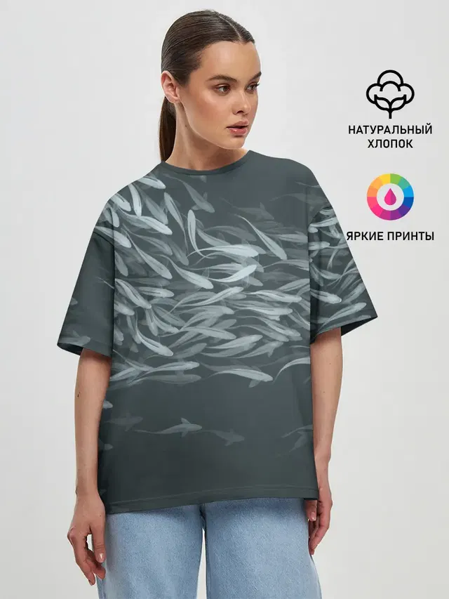 Женская футболка оверсайз