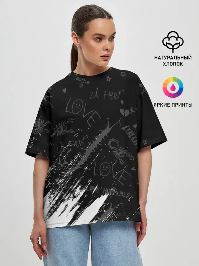 Женская футболка оверсайз
