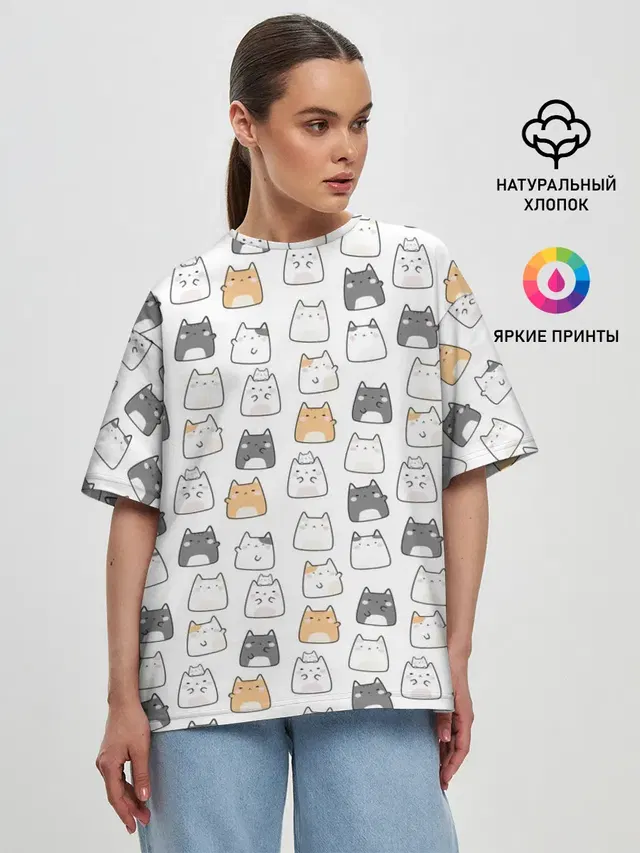 Женская футболка оверсайз