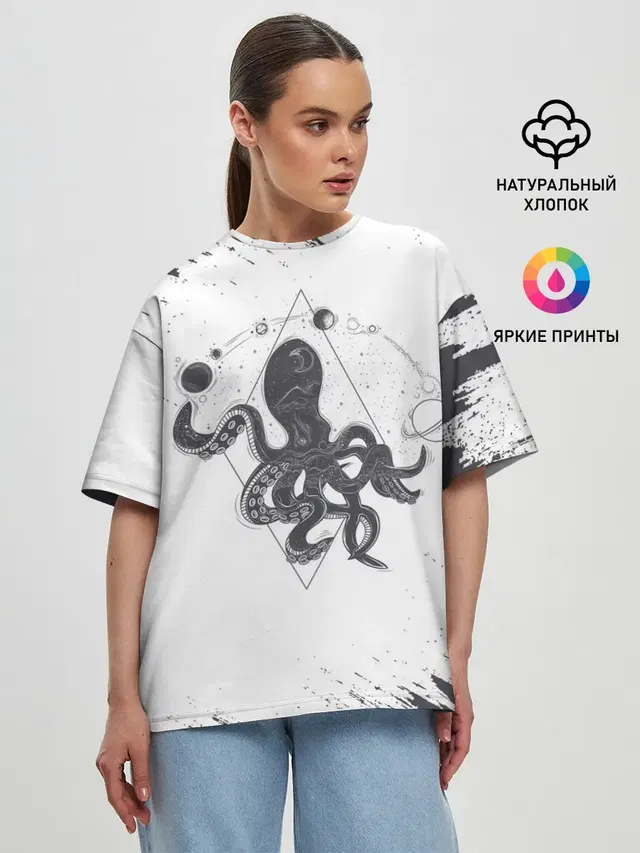 Женская футболка оверсайз