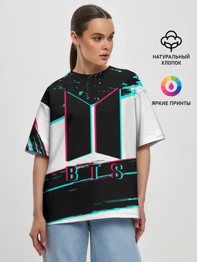 Женская футболка оверсайз