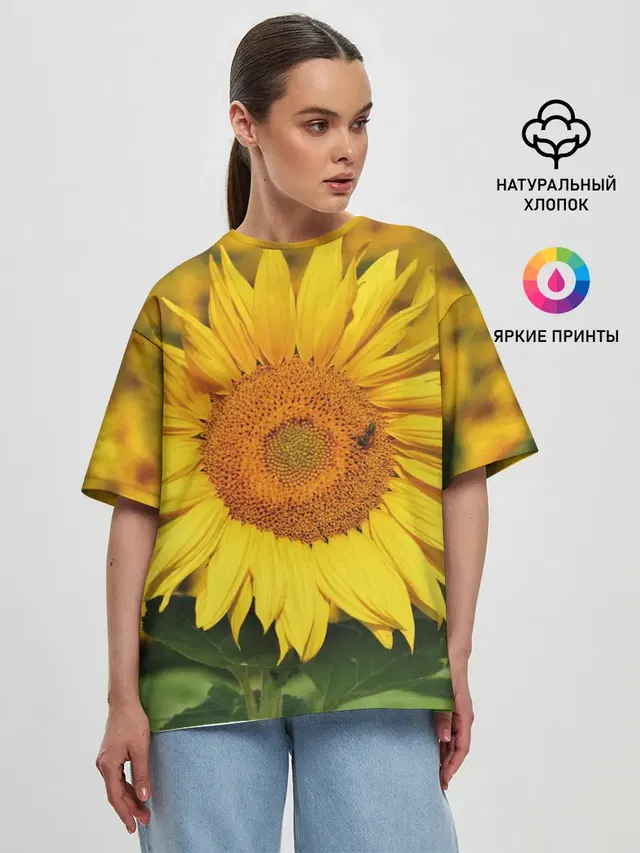 Женская футболка оверсайз